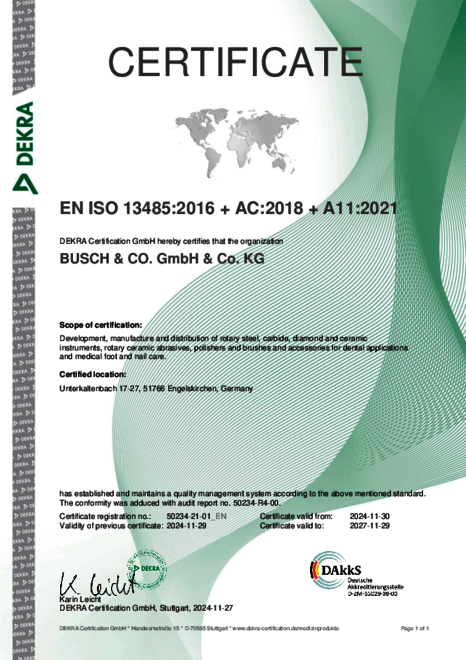 DIN EN ISO 13485:2016 + AC:2018 + A11:2021